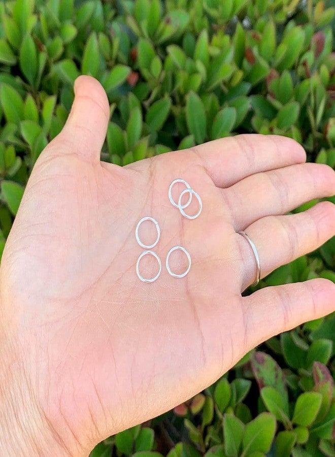 Adabele 100pcs 10mm Open Jump Ring O Ring Connector (Strong Wire 1mm/18 Gauge) Sterling Silver Plated Brass for DIY Craft Jewelry Making CF83-10 - Image 2